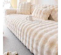 tianxinbaobei Housses de canapé en fausse fourrure pour canapé, housses de canapé sectionnel moelleuses lavables pour fauteuil à un coussin, housses de canapé antidérapantes pour protecteur de