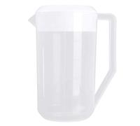 TiaoBug Pichet Carafe Plastique Doseur Plastique Gradué avec Couvercle Non Toxique Parfait pour Jus de Boisson Jarre à Thé 1500/20002500 ml Blanc 2.5 L