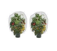 Tiardey 2PCS Maille de Filet de barrière Anti-Oiseaux avec Cordon de Serrage - Couverture de Plante de Filet de Jardin pour protéger la Fleur de Fruits des Plantes Contre la consommation d'insectes