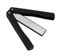 Tiardey Aiguiseur de Couteaux,Pierre à aiguiser diamantée de Poche Pliable Grain 400/600,Pierre à aiguiser Portable Double Face pour Camping,Cuisine,Jardin
