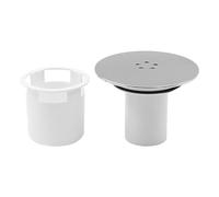 Tiardey Couvercle de vidange de douche, couvercle de vidange de douche 90 mm/115 mm, finition chromée avec attrape-cheveux pour ensemble de déchets Viega Tempoplex