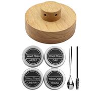Tiardey Kit Fumoir Cocktail avec 4 Copeaux de Bois Kit Fumoir Whisky pour Cocktails Vin Whisky Bourbon
