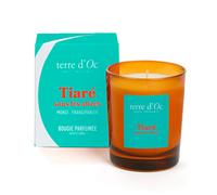 Tiaré sous les alizées bougie parfumée monoï frangipanier 180 g terre d'Oc