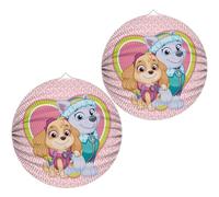 TIB Lampion « Pat' Patrouille & Skye » comme décoration ou jeu pour anniversaire d'enfant, Halloween ou carnaval - Lanterne rose