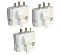 Tibelec 418500 Lot de 3 Fiches DCL 2 poles avec Terre
