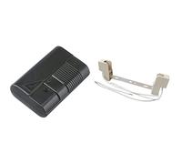 TIBELEC 572120 Variateur à pied pour lampe de 75 à 500W Noir & 853110 Douille Halogene à étrier R7S Blanc, Métal/Stéatite, Unité (Lot de 1)