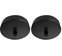 TIBELEC 723420 Pavillon luminaire, Métal, Noir (Lot de 2)