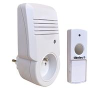 TIBELEC 923630 Sonnette Carillon sans fil enfichable 8 Mélodies, Blanc