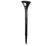 TIBELEC Borne solaire LED à piquer, avec détecteur de mouvement, noire, 6500K blanc-froid, haut.573mm