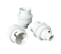 Tibelec - Douille B22 Plastique Double Bague Passe Fil Culot Femelle 1