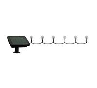 TIBELEC Guirlande Guinguette Solaire LED 7.9m, 50 ampoules, 2700K Blanc-chaud, IP44, crépusculaire