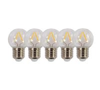TIBELEC Lot de 5 ampoules led à filament clair E27 130 Lm ~ 18 W