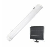 TIBELEC Réglette solaire LED avec détecteur infrarouge 5W / 850LM - IP65 - Batterie haute capacité remplaçable