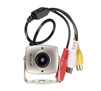 Ticfox Caméra de Surveillance Filaire Interieur Mini 6 LED CMOS CCTV avec Vision Nocturne et Caméra 3,6 MM Vidéo Numérique (PAL/NTSC)
