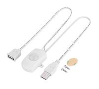 Ticfox Capteur de Mouvement USB Infrarouge PIR, Mini Commutateur Capteur Mouvement PIR, DC 5 V USB, Plage de Détection 120°, Convient pour Ouverture de Porte Automatique (Blanc)