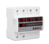 Ticfox Commutateur De Transfert Triphasé Montage sur Rail Din Commutateur Automatique avec Protection De Courant De Tension AC220V 80a
