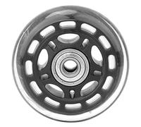 Ticfox Roulettes de rechange pour valise, 3in roulette avec 608ZZ portant 76x24x8mm remplacement silencieux noir transparent de roue d'unité centrale pour le chariot de bagage patins meuble d'établi