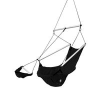 Ticket to the moon Moon Chair Chaise suspendue en soie de parachute unie noire Chaise suspendue