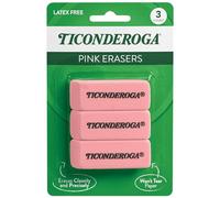 Ticonderoga Rose Carnation gommes Lot de 3 1-Pack of 3 rose