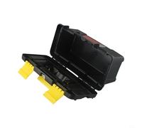 Tidevib Boîte à outils en plastique, 25,4 cm à deux couches avec charnières métalliques et poignée renforcée, organiseur portable pour outils, pièces, équipement d'atelier (couche intérieure)