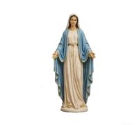Tidevib Figurine de collection en résine d'art moderne pour décoration d'intérieur, cheveux longs pour sculpture en rouge (bleu)