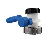 Tidevib IBC Adaptateur d'eau pour réservoir d'eau Robinet d'arrêt 75 mm et 62 mm à filetage grossier, vanne de vidange en polyéthylène haute densité avec écrou en aluminium DN40/DN50(DN50 (75 mm)