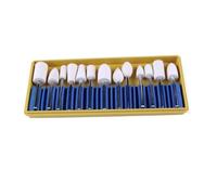 Tidevib Lot de 13 fraises abrasives rotatives en feutre de laine pour polir les bijoux, le métal, le verre et les moules