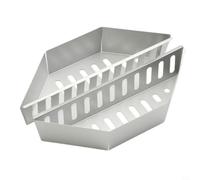 Tidevib Lot de 2 paniers à charbon de bois en acier galvanisé pour barbecue Argenté