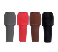 Tidevib Lot de 4 bouchons de vin réutilisables en silicone pour bouteilles de vin, fermeture hermétique qui préserve la saveur, s'adapte à la plupart des bouteilles