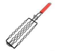 Tidevib Panier de cuisson en métal pour hot-dog, pince à saucisse sécurisée pour la chaleur - poignée pour barbecue