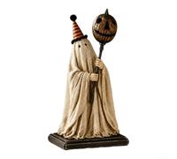 Tidevib Statuette lumineuse en résine pour Halloween en forme de citrouille
