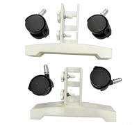 Tidevib Support de pied réglable pour chauffage infrarouge avec roues rotatives à 360 °, support mobile, support de charge, pieds robustes (blanc)