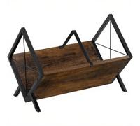 Tidevib Support en bois pour tourne-disques, LP et CD - Grande capacité - Pour les amateurs de musique - Noir (marron)