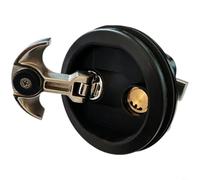 Tidgel 316 Serrure de pont avec base en plastique, quincaillerie marine à clé, pour bateau, yacht, ponton, camping-car, loquet de sol sécurisé 8 x 8 x 8 cm
