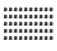 Tidgel 50 Clips de Fixation pour Terrasse en Acier Inoxydable avec 50 Noires, Espacement 8mm pour de Plancher Extérieur