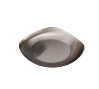 Tidgel Assiette à dîner carrée en acier inoxydable 304 avec finition dorée, 9,5 cm, plat à sauce antirouille pour la cuisine et les restaurants commerciaux (304 argent)