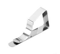 Tidgel Attache Nappe Métal pour robuste Anti-Glissant Pique-Nique Attache | Acier inoxydable, pour bord requis, épaisseur 1-3cm, anti-, design argenté brillant