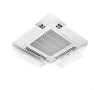 Tidgel Cassette réglable pour déflecteur de climatiseur, pare-soleil pivotant à 180° pour unités AC au plafond, support à clip en métal sécurisé, installation sans outils, blanc, 58 x 15 cm (58 cm)