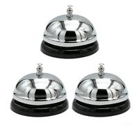 Tidgel Cloche d'appel 3pcs 8.5cm Sonnette de pour service Cloche d'appel | Acier inoxydable brillant, résistant à la rouille, lot de 3 unités, diamètre 8.5cm, pour idéal cuisine
