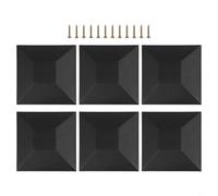 Tidgel Couvercles Poteaux Deck 3.5x3.5 Installation Rapide | Ajustement parfait 3.5x3.5 pouces, finition noire mate, protection contre pluie et pour soleil, lot de 6 unités