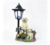 Tidgel Décoration de jardin en forme de chien, cadeau unique pour femme, maman, chiot - Décoration d'extérieur pour terrasse, cour, pelouse, balcon - Résine imperméable pour sculpture