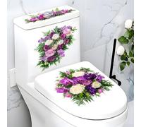Tidgel Décoration Murale Florale pour violet Anti-Humidité 24x26cm Décoration