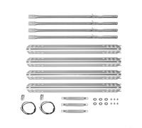 Tidgel Ensemble de 4 Tubes de Brûleur et Plaques de Chaleur en Acier Inoxydable pour Gril à For pour gaz For pour charbroil Performance