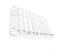 Tidgel Grille à rôtir double couche en acier inoxydable pour barbecue au charbon de bois 32 x 19 x 7 cm