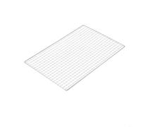 Tidgel Grille de Barbecue en Maille Plate 48x30cm, pour accessoire BBQ Réutilisable en Métal pour Cuisson Extérieure Camping Pique-nique(40x26cm)