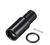 Tidgel Jeu de douilles profondes 12 mm, 14 mm, 16 mm, en acier Cr-Mo, pour tête d'extension à impact, pour outils d'entretien électrique, finition noire (12 mm)