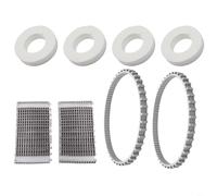 Tidgel Kit d'anneaux de roue en mousse de rechange pour nettoyeur de piscine Dolphin, 4 roues, 2 courroies, 2 brosses, pièces 6101611-R4 9985006-R2 pour Triton Plus M200 C3
