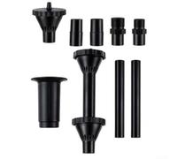 Tidgel Kit de 9 buses de fontaine de jardin réglables en plastique pour étangs - Fleur champignon double couche - Accessoires de pompe submersible - Noir