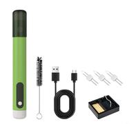 Tidgel Kit de fer à souder portable avec charge rapide, stylo sans fil chauffant 8 s pour bijoux, cire, bois, travaux manuels (vert)