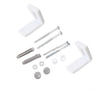 Tidgel Kit Fixation pour wc Angle Kit pour sol Toilette Kit Fixation(M) | Acier inoxydable + plastique, résistant à la rouille, finition blanche propre, pour sols inclinés